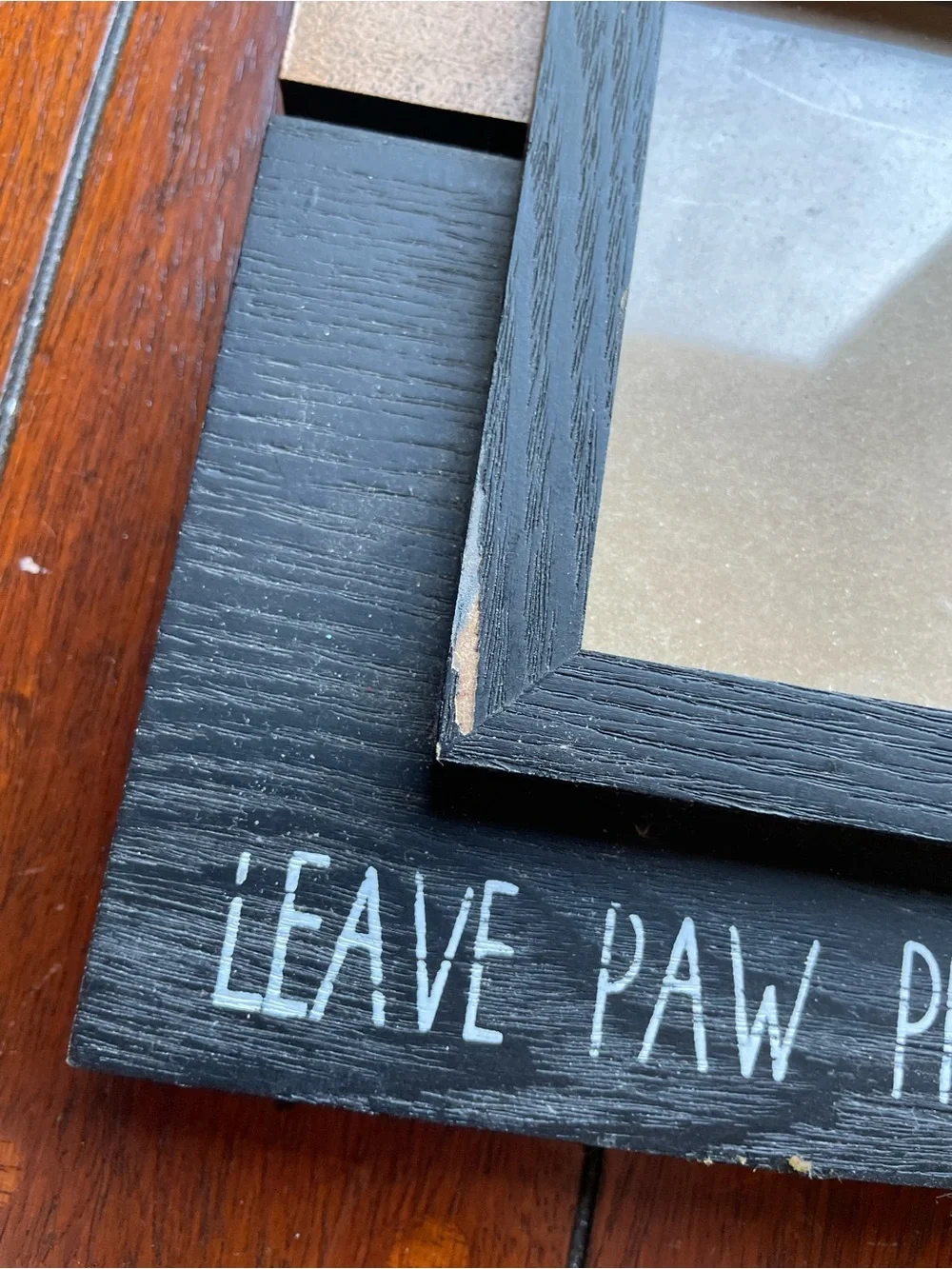 Dogs Paw Print Photo Frame - Black